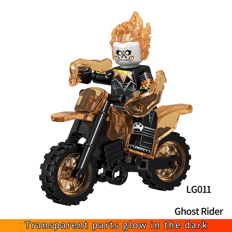 Mô Hình Nhân Vật Super Hero Rider Có Chiếc Xe Máy Màu Đỏ Mini