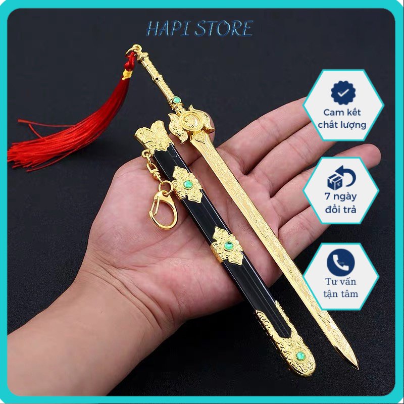 Mô hình Hàm Quang Thừa Ảnh Kiếm trong Naraka Bladepoint bằng Kim Loại dài 22cm