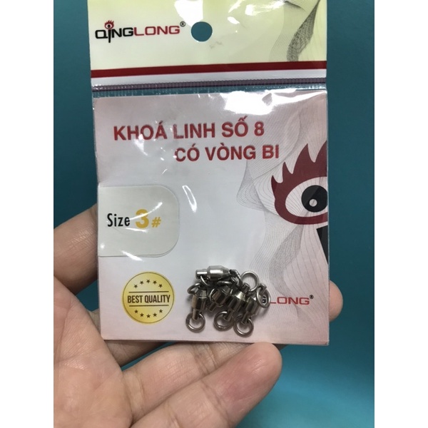 Khoá linh số 8 có vòng bi size lớn câu cá siêu chắc