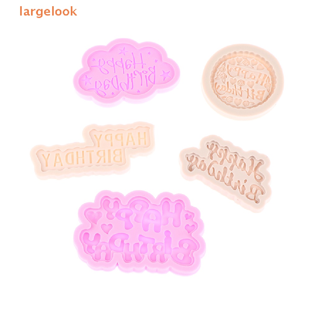 1 Khuôn Silicone Làm Bánh Hình Chữ Happy Birthday 3D Độc Đáo