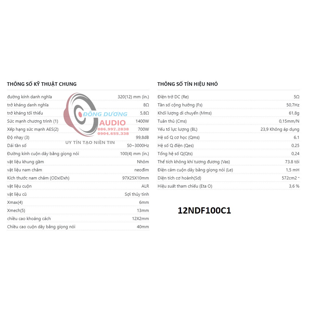 LOA BASS 30 NEO HIWELL 2 TẦNG CÔN 100 DÂY DẸT XƯƠNG NHÔM- GIÁ HAI LOA