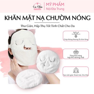 Khăn mặt nạ chườm nóng, Khăn mặt xông hơi thoáng lỗ chân lông, thư giãn, hấp thụ tốt tinh chất dưỡng da
