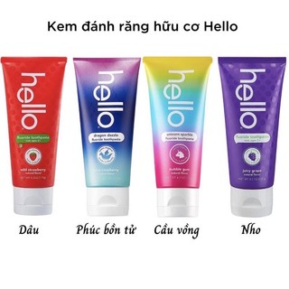 Kem đánh răng cho bé hello hữu cơ – Hello toothpaste kids.