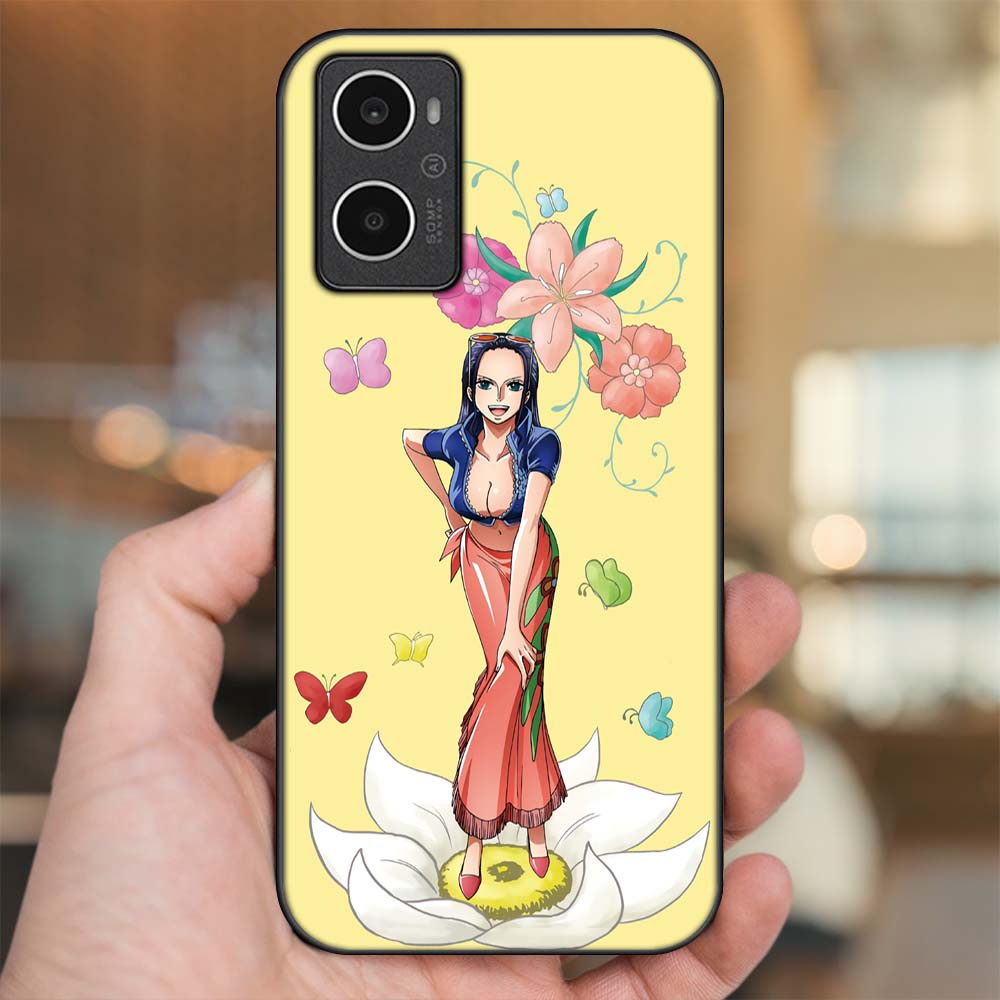 Ốp lưng Oppo A96 4G viền đen in hình Nico Robin One Piece Đảo Hải Tặc