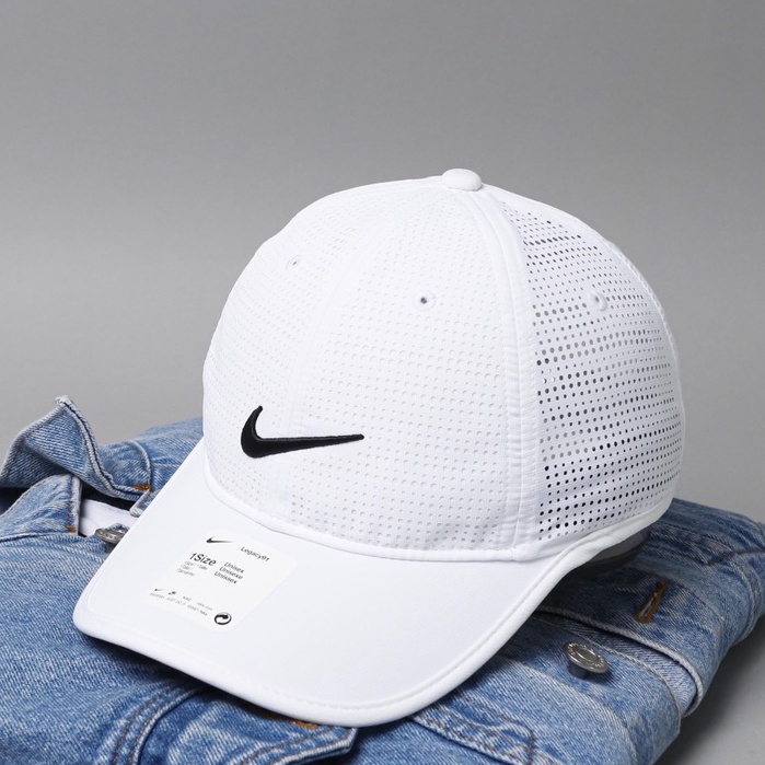 Nón lưỡi trai NIKE Dri Fit chất vải dù Hàn Quốc cao cấp, nón kết thể thao màu trắng đen xám [nk00015|11|26]