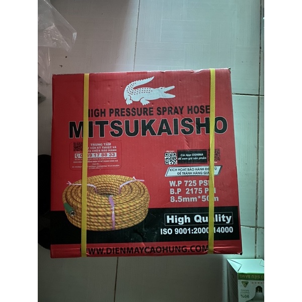 Dây hơi dây phun áp lực Mitsukaiso 8.5mm x 50m dùng cho máy xịt