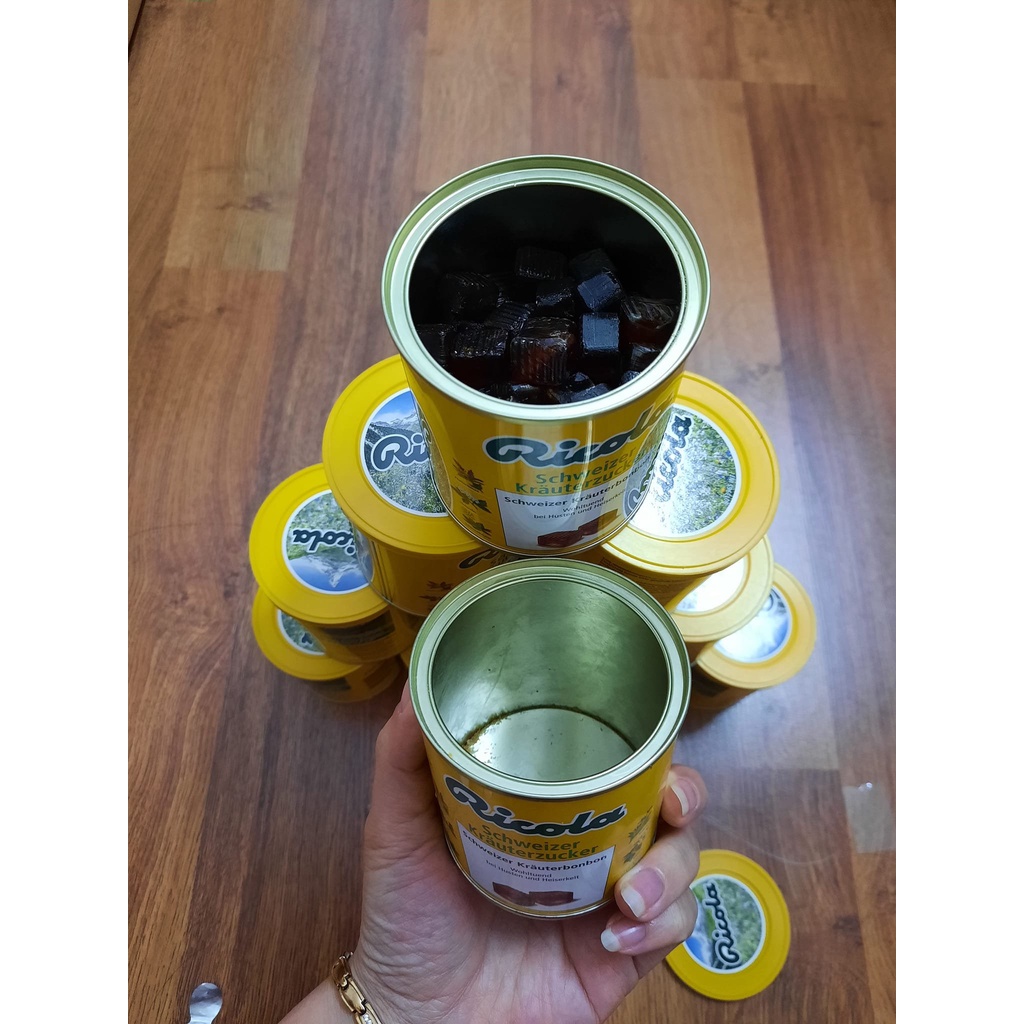 Date 08/2026 kẹo ngậm ho thảo dược không đường Ricola nhập khẩu Đức hộp 250gr 180 viên