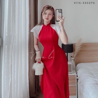 V115 Áo Dài Khoá Dọc Cho Con Ti