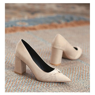 HÀNG CÓ SẴN (size 40➡️43) _ Giày da lộn gót thấp Big Size