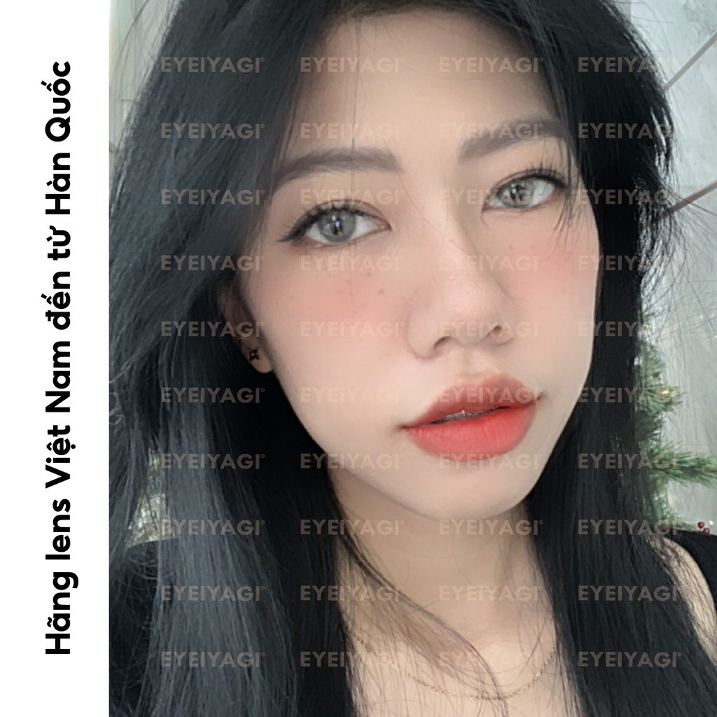Kính Áp Tròng Premium Silicone Hydrogel màu xám tây Nora Gray | Anti UV