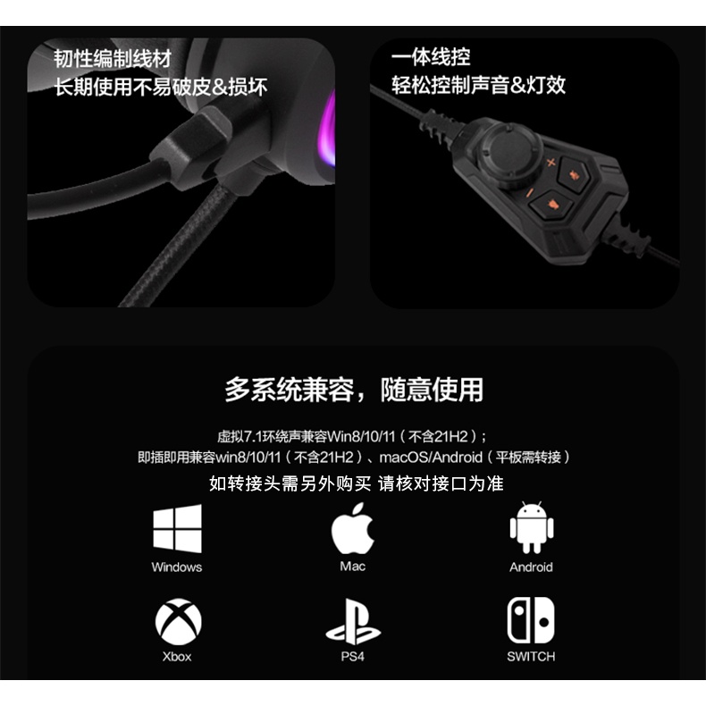 Tai nghe gaming Lenovo Legion Rescuer X370 , chính hãng, bảo hành lên tới 12 tháng