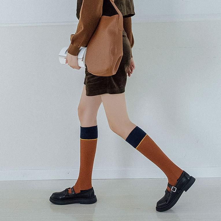 Tất Đùi MILASO Vớ Nữ Cao Cổ Viền Kẻ Kiểu Dáng Hàn Quốc FAS-001433