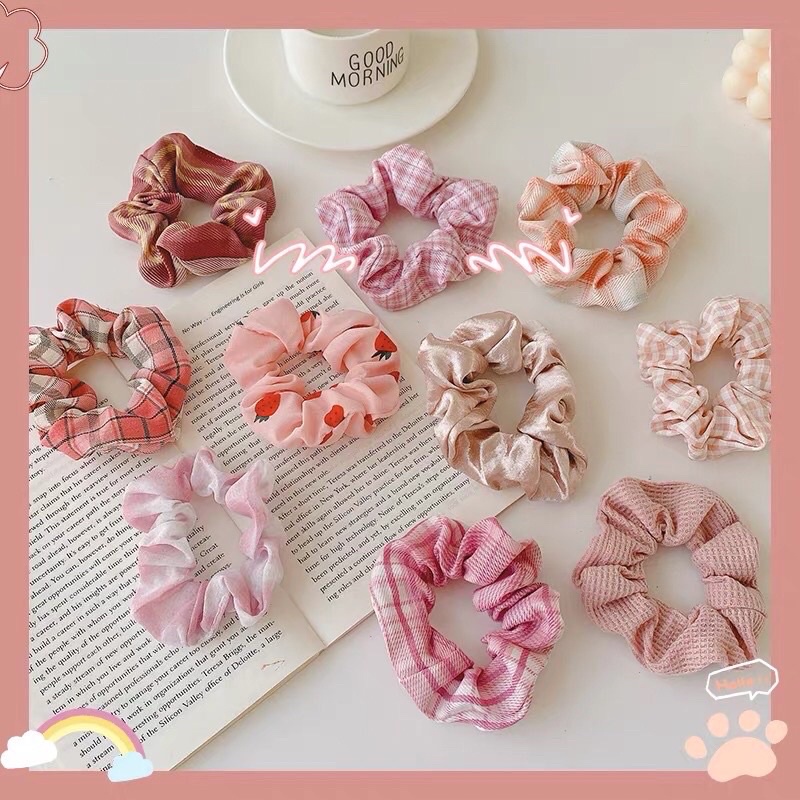 dây cột tóc scrunchies siêu xinh