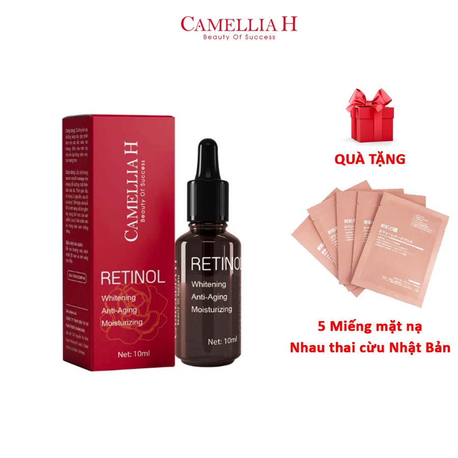 Serum giảm mụn, thâm nám, tàng nhang, tái tạo da, phục hồi da CamelliaH Retinol,10ml