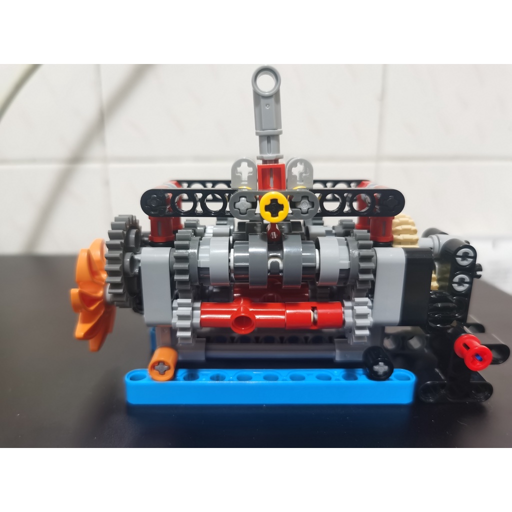 Mô Hình Lắp Ráp Hộp Số Động Cơ Lego Sáu Tốc Độ Dùng Trang Trí Văn Phòng