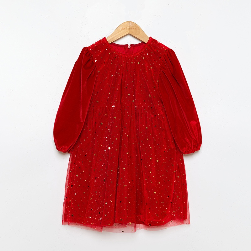 Váy nhung voan lấp lánh Bebezoo cho bé gái BEB4OP105