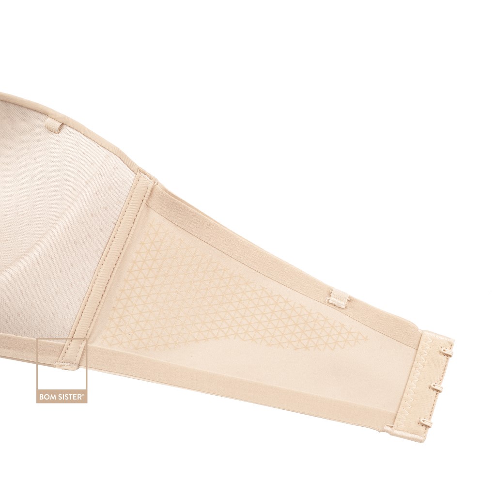 Áo lót mút mỏng su đúc không gọng thoải mái màu trơn bản lưng viền silicon BOM SISTER MU2182