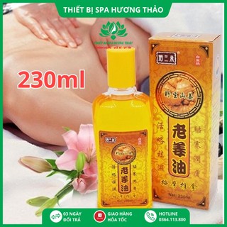 Tinh dầu massage body, dầu massage nóng gừng đả thông kinh lạc chai 230ml