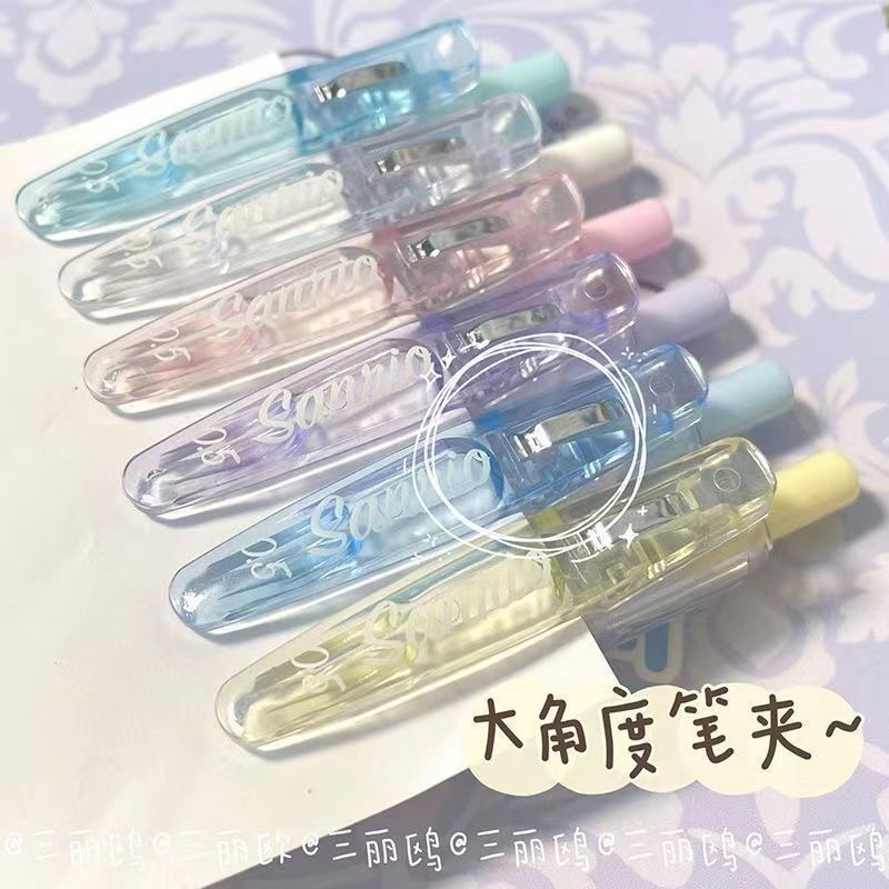SANRIO Bút Mực Gel Ngòi 0.5Mm Trong Suốt Họa Tiết Hoạt Hình Kulomi Dễ Thương Cho Học Sinh