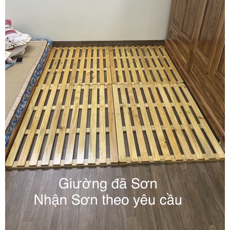 Giường Pallet Gỗ Thông Gấp Gọn Cho Homestay 1m8 2m