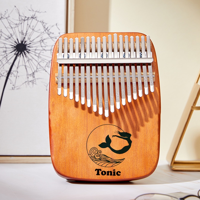 Đàn kalimba 17 phím gỗ xoan đào siêu bền âm vang hay- Tặng 6 loại phụ kiện