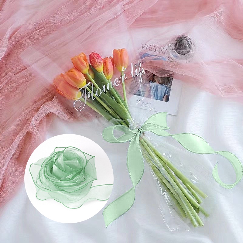 Cuộn Dây Ruy Băng Nhiều Màu Sắc 2.2 / 6M Dùng Gói Quà / Làm Đồ Thủ Công DIY