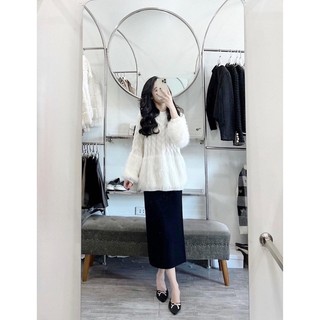 Set Áo len đáp lông tiểu thư