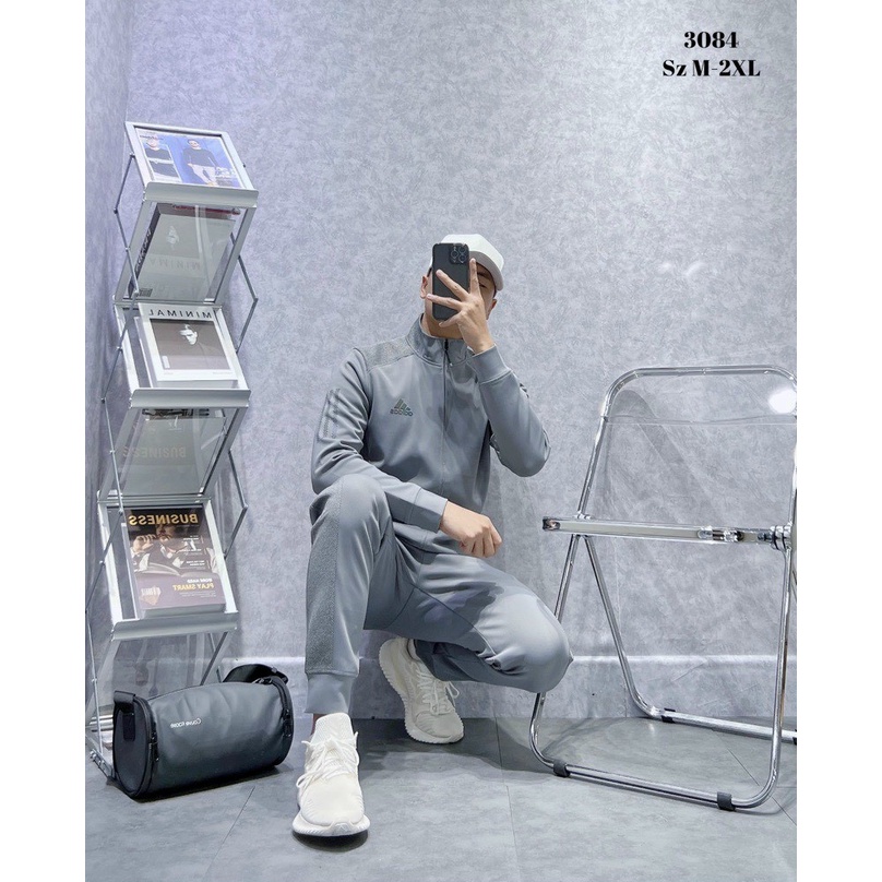 Bộ quần áo thể thao nam Adidas mùa đông cao cấp  Hàng loại 1 Bộ thu đông nam mặc nhà dài tay dày dặn