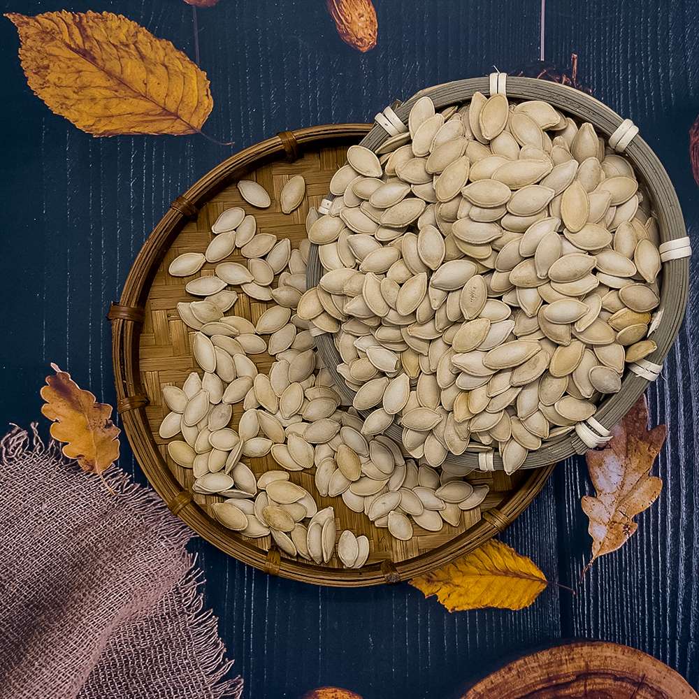 Hạt bí rang muối nhà làm hộp 500g, hạt bí rang củi loại 1 thơm ngon bổ sung dinh dưỡng