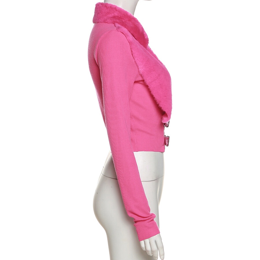 Áo khoác croptop WEIRD PUSS tay dài có khóa kéo phong cách Châu Âu thời trang dành cho nữ