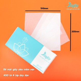 Giấy rút lụa JinJin 400 tờ 4 lớp siêu lớn