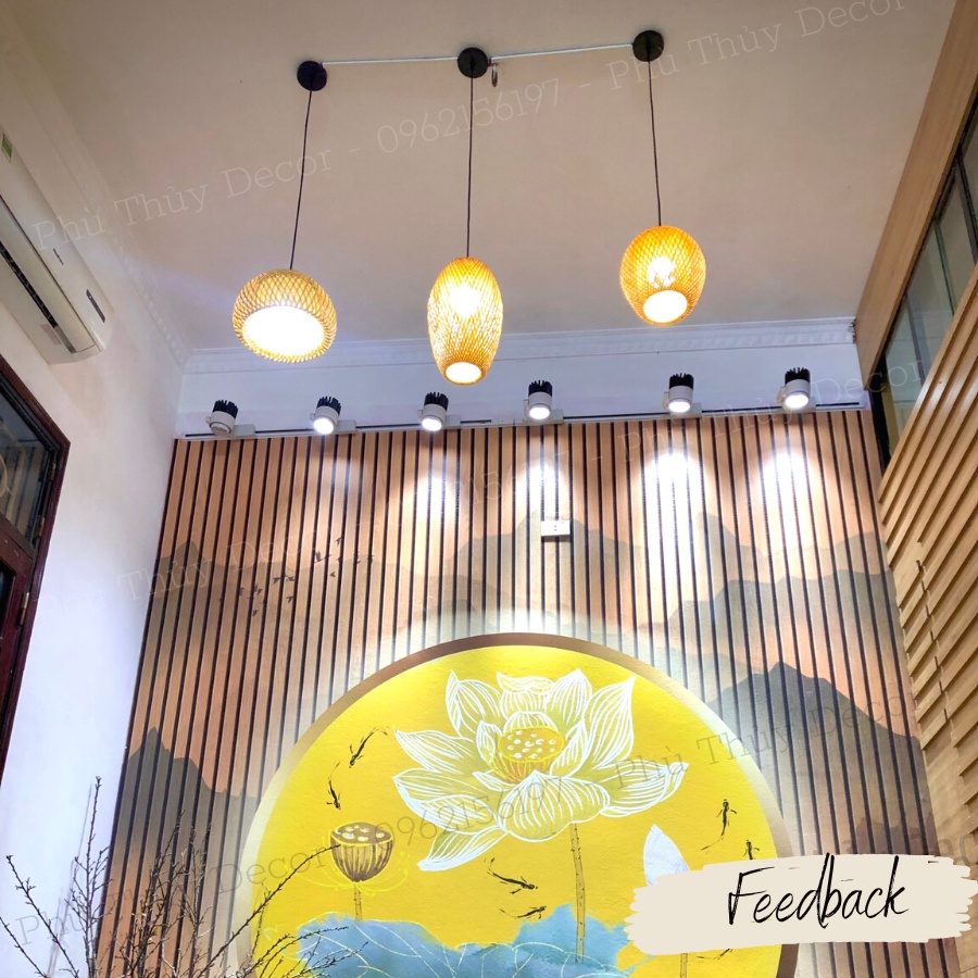 Đèn lồng tre trang trí nhà ở, khách sạn, nhà hàng, quán cafe, resort