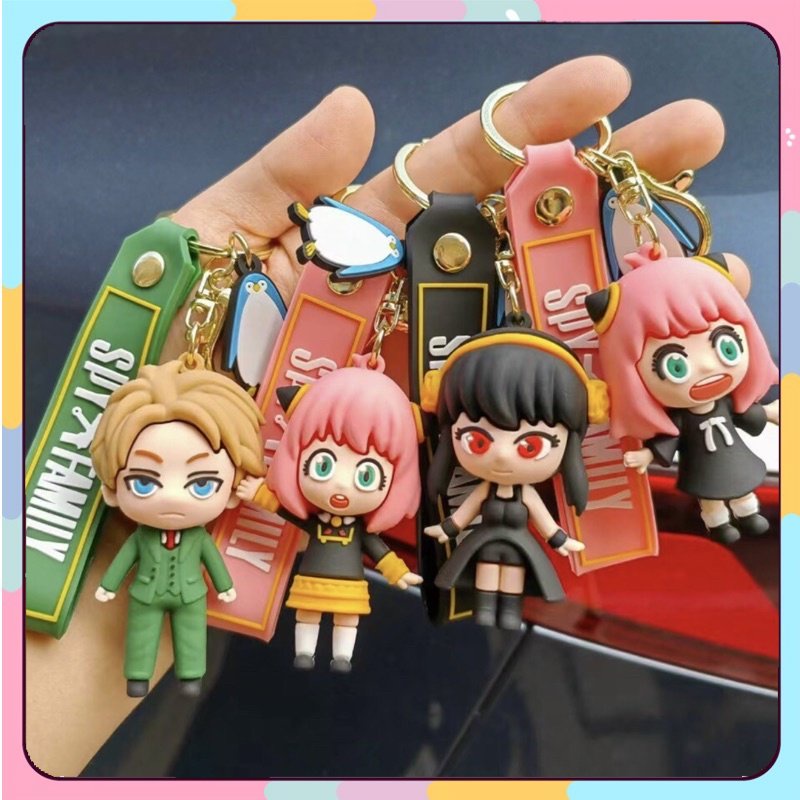 Móc khoá Spy x Family Hoạt hình Anime Nhật Bản phụ kiện túi xách treo balo móc treo chìa khóa xe máy ô tô