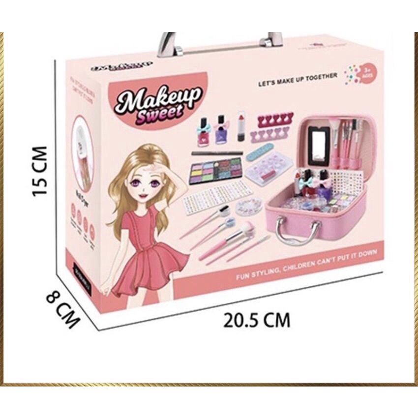 Hộp trang điểm cho bé, đồ chơi trang điểm bé gái cao cấp, an toàn, dễ làm sạch