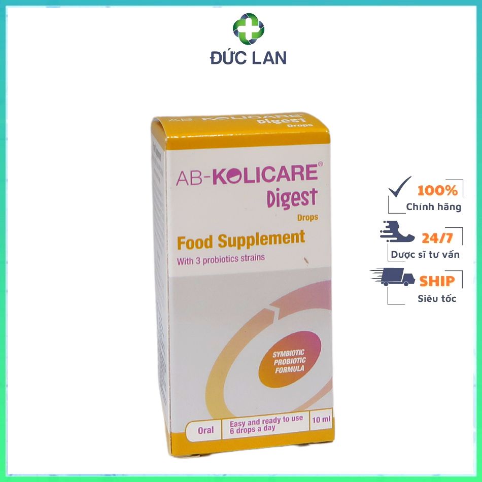 MEN VI SINH AB KOLICARE DIGEST HỖ TRỢ CẢI THIỆN TIÊU HÓA CHO TRẺ SƠ SINH VÀ TRẺ NHỎ