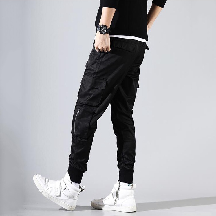 Quần túi hộp phối dây nam SOZO chất kaki dáng jogger thể thao - JOGGER NAM 9000027C