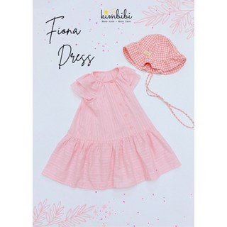 Váy Hè Bé Gái Chất Thô Đuôi Cá Màu Pastel Xanh Hồng Mở Khuy Xinh Xắn Fiona Kimbibi (không kèm mũ)