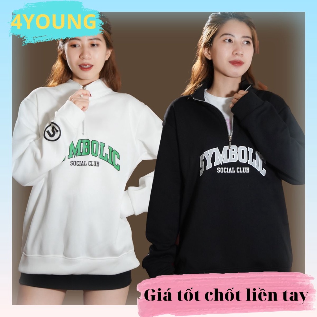 Áo hoodie nam nữ cổ chui kiểu dáng PoLo 4YOUNG NPL1711
