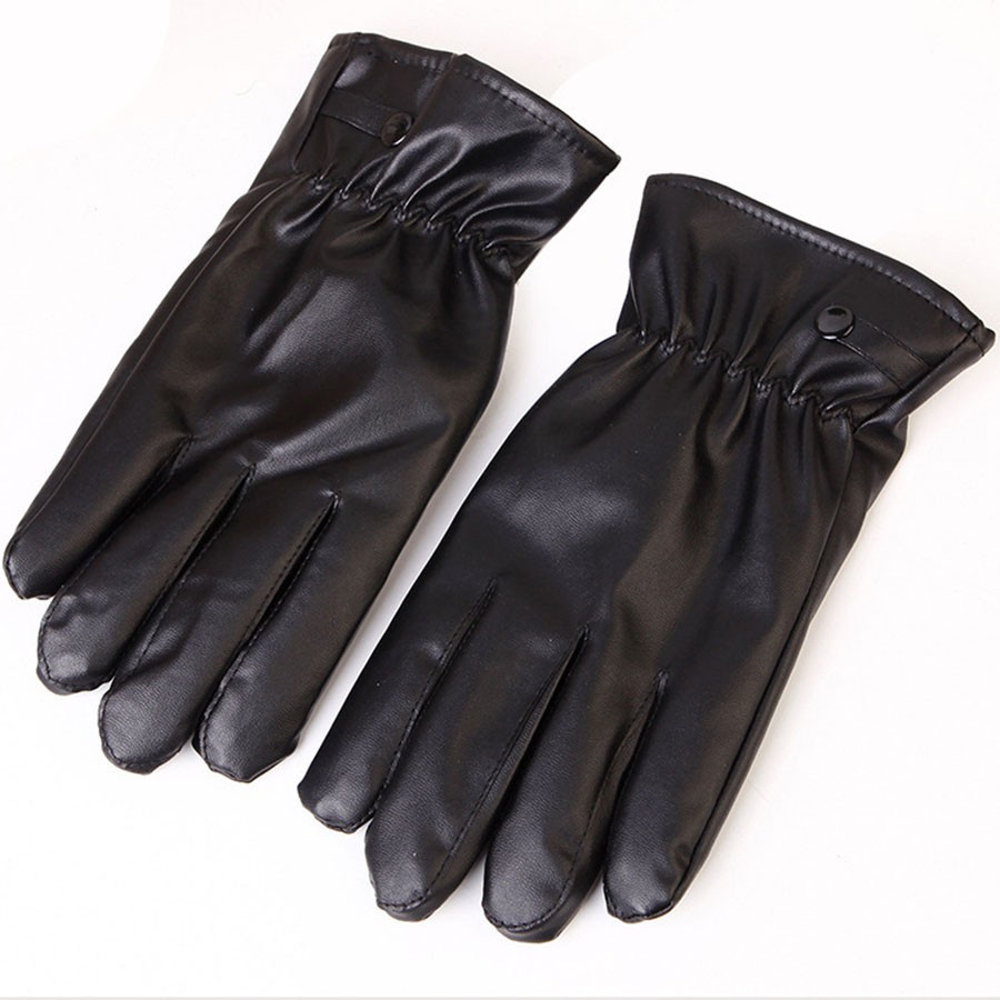 Găng tay da nam nữ mùa đông bao tay giữ ấm lót nỉ bên trong đi xe máy du lịch chống lạnh thiết kế cao cấp chống nước
