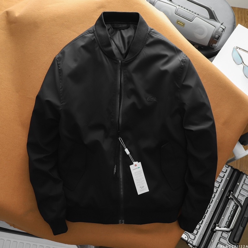 Áo Khoác Nam Bomber cá sấu La.cote dư xịn ,áo 3 lớp trần bông quả trám, áo chống nước ,chắn gió tốt - Hàng VNXK