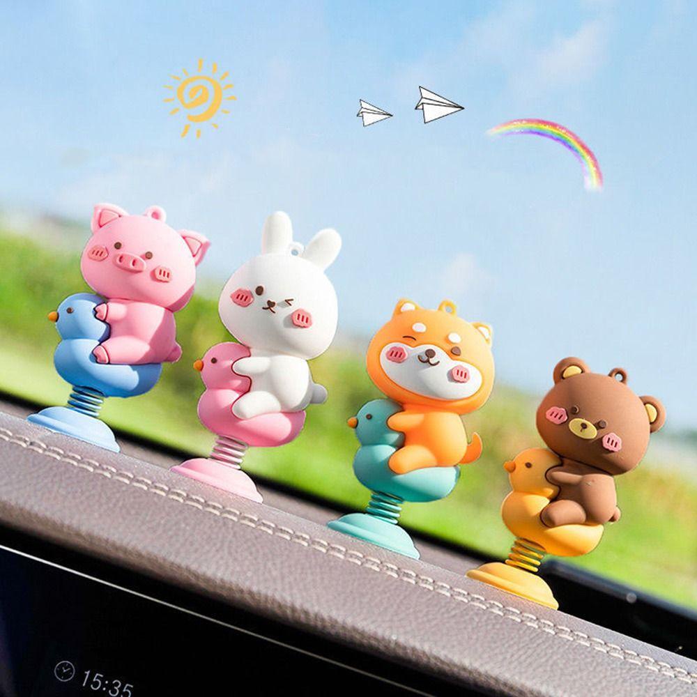 Đồ Chơi Lắc Đầu Hình Động Vật Dễ Thương Trang Trí Xe Hơi