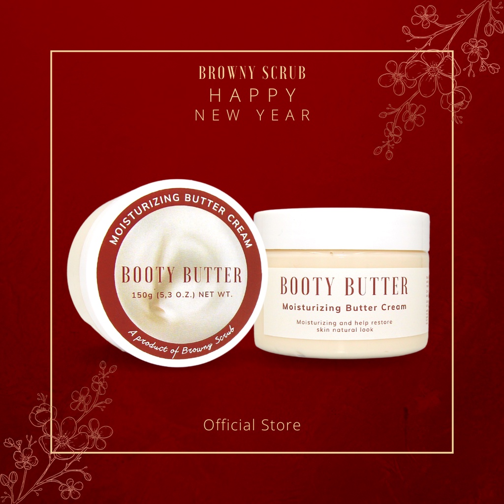Kem dưỡng ẩm body lotion BOOTY BUTTER giúp da căng bóng mềm mượt, ngừa rạn, đều màu da 150g handmade