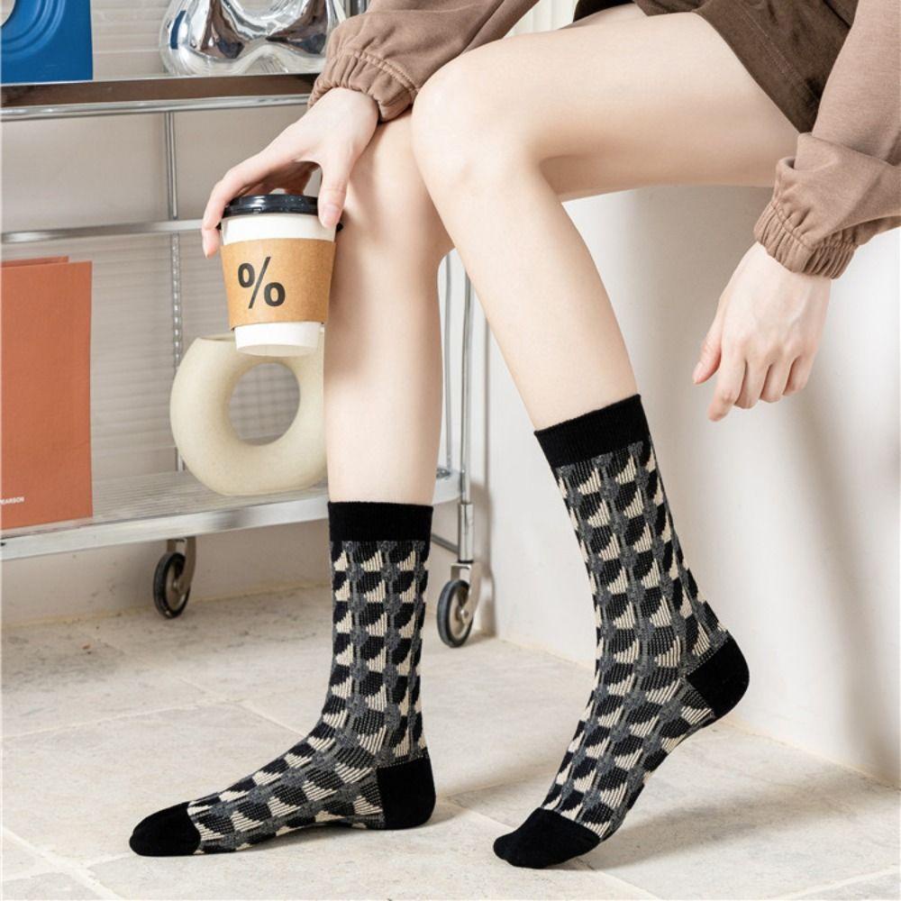 Anemone Đôi Vớ Dày Thoáng Khí Họa Tiết Cây Và Thỏ Hoạt Hình Dễ Thương