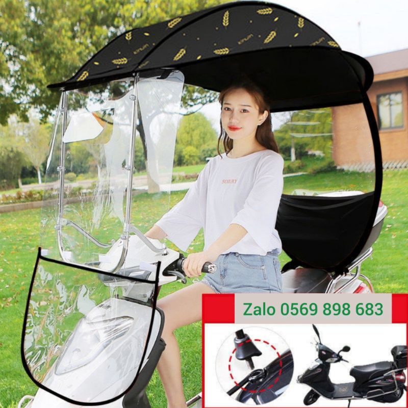 Phụ Kiện Ô Mui Mái Che Mưa Nắng Xe Máy và Xe Đạp Điện 410