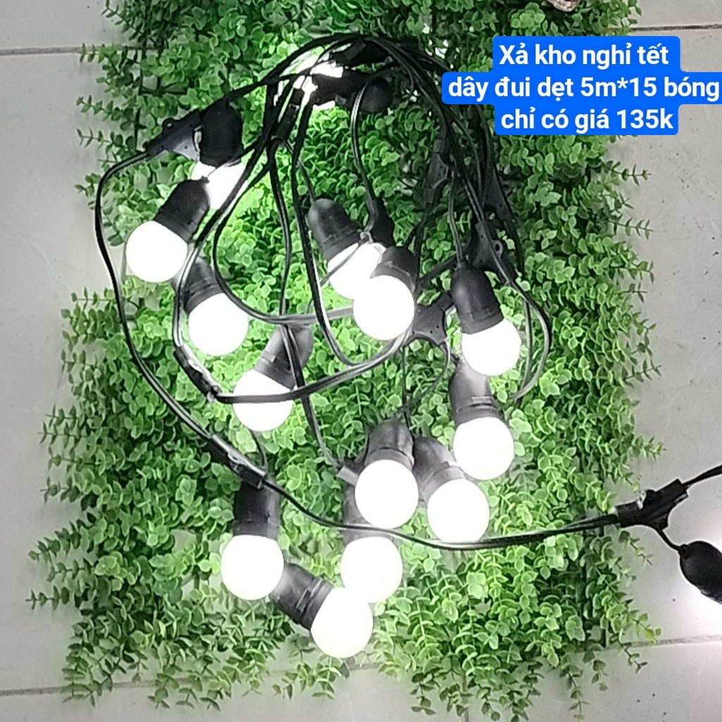 Dây bóng đèn trang trí ngoài trời chống nước, Dây Đui Đèn Trang Trí Quán Cà Phê,Chà chanh