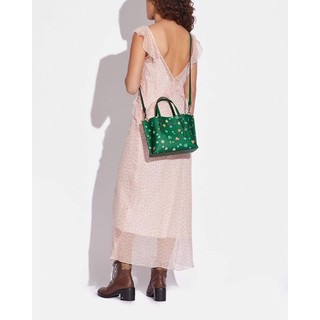 Túi xách Coach Mollie Tote màu xanh hoa siêu đẹp