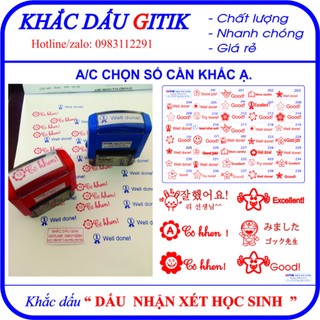 Con dấu tiêu học rất nhiều mẫu, ngộ nghĩnh, xinh sắn.