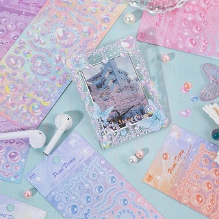 1 Sticker Ngọc Trai Dán Trang Trí Nhật Ký