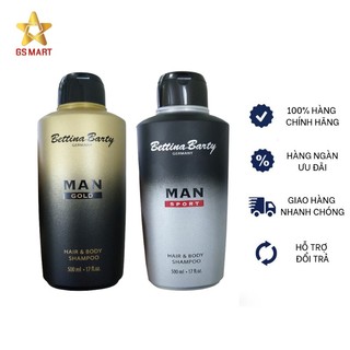Sữa tắm gội cho nam Bettina Barty Man 500ml hương nước hoa Nhập khẩu Đức siêu thơm