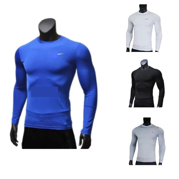 Áo giữ nhiệt nam chính hãng, Áo body dài tay vải thun lạnh co giãn 4 chiều chơi thể thao đá bóng tập Gym